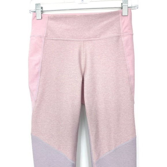 Outdoor Voices Womens Size Small 7/8 Length Tri-Tone Leggings Pastel Pink Purple - Picture 4 of 8